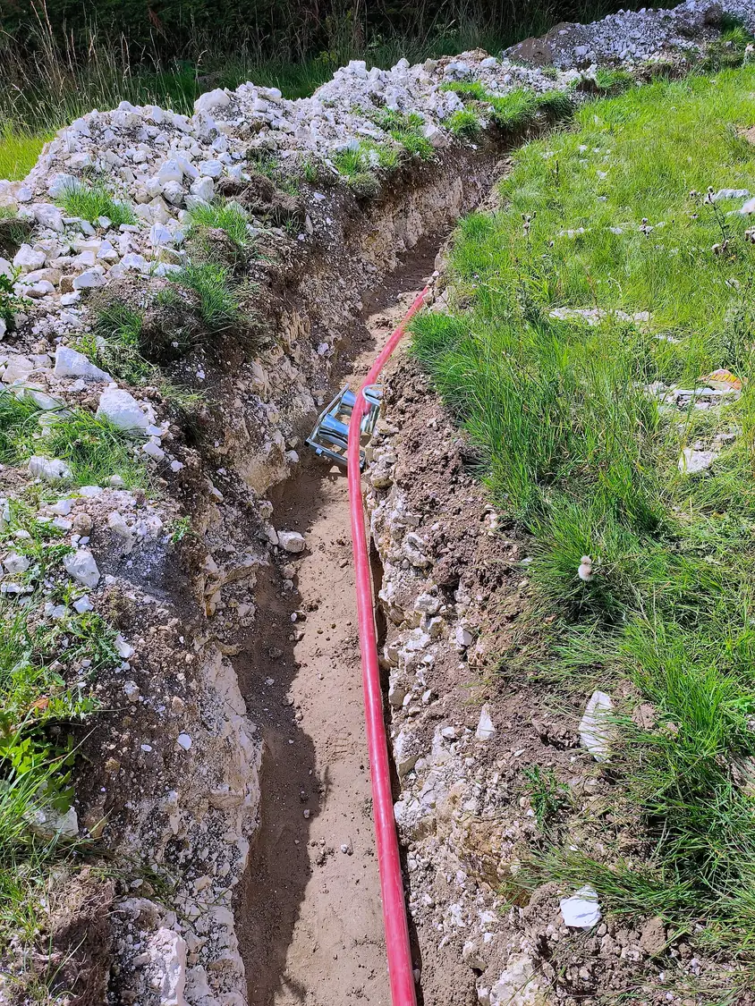 Ducting for the cable route