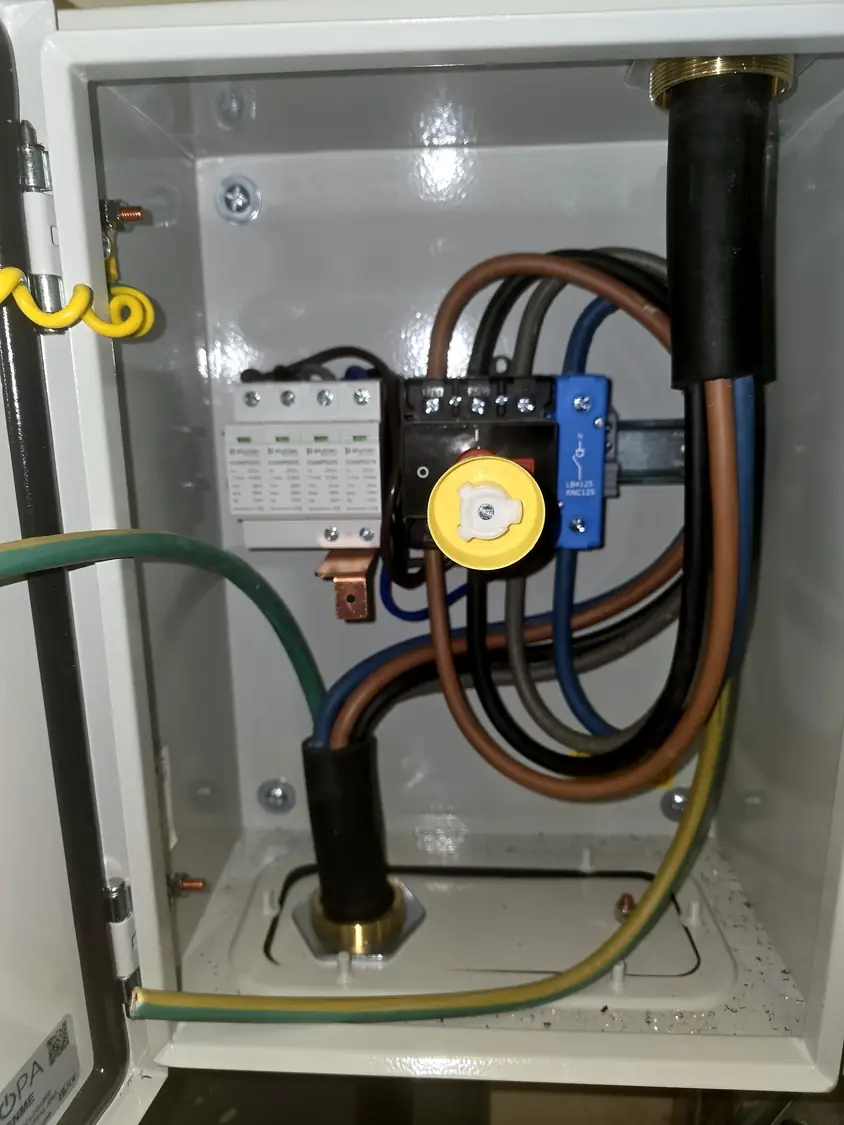 AC isolator and surge protection terminated